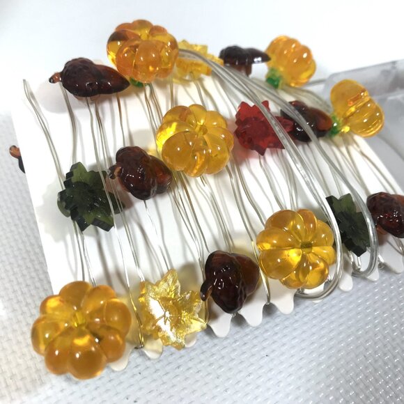 Fall String Lights Acorn Pumpkin Maple Leaf 3D LED 10 FT Thanksgiving  Lights - Picture 9 of 11